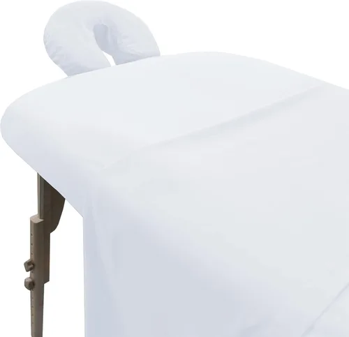 Vista 12 de London Linens Juego de sábanas de microfibra suave para mesa de masaje de 3 piezas, incluye funda para mesa de masaje, sábana bajera ajustable