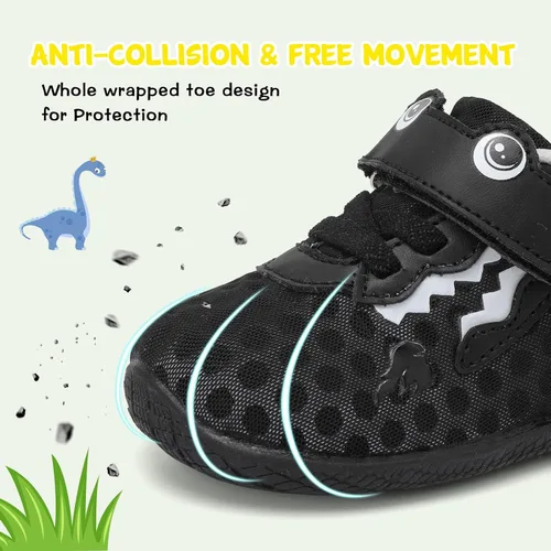 Vista 5 de JIASUQI Zapatos deportivos transpirables para bebés niños y niñas, zapatos para caminar para bebés de 0 a 18 meses