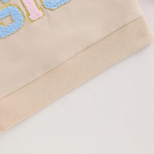 Vista 5 de Big Sister Little Sister Conjuntos a juego para bebé niña Burbuja Mameluco de manga larga camiseta sudadera para niños pequeños Ropa de otoño