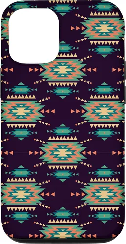 Vista 28 de Unique Western Black Turquoise Navajo Aztec Pattern Case for iPhone 17