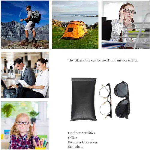 Vista 3 de Kowellsen Funda para gafas de sol con estuche para lentes de sol