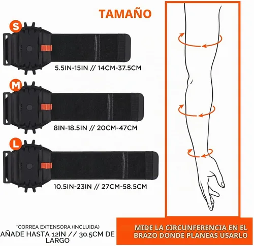 Vista 6 de Ergodyne Squids 5545 - Brazalete para escáner de pulsera, ajustable para teléfonos, escáneres, computadoras móviles, PDA