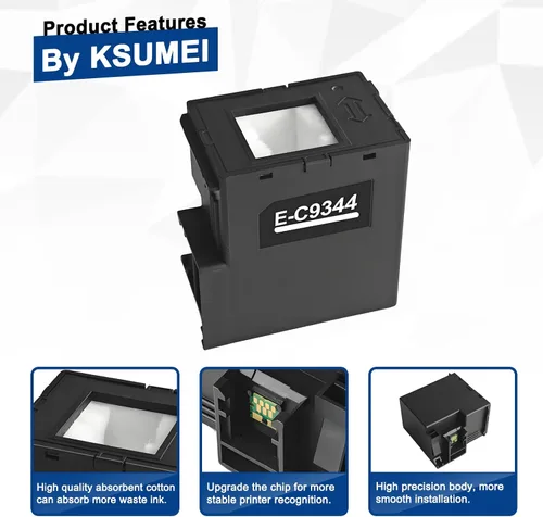 Vista 5 de C9344 Caja de mantenimiento compatible con Workforce WF-2930 WF-2950 WF-2810 WF-2830 WF-2850 WF-2851 Expression Home XP-3100 XP-4100 XP-4101 XP-4105