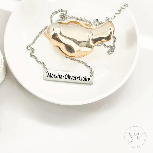 Vista 8 de MACKENZIE-BAR MacKenzie - Collar de barra personalizado para niños, collar con nombre para niños, collar con nombre para niños, collar de mamá