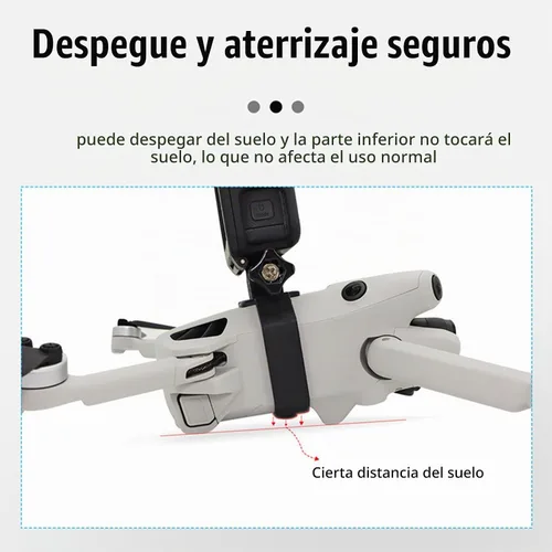 Vista 7 de Mini 4 Pro Drone Soporte de extensión para cámara de transporte superior con adaptador de montaje de trípode de tornillo de 1/4 compatible con DJI
