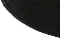 Vista 3 de Kippah de ante negro (extra pequeño)