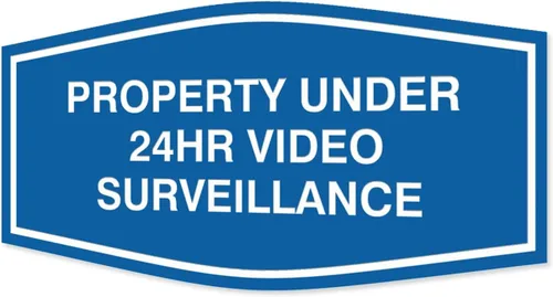 Vista 8 de Fancy Property - Señal de videovigilancia (cámara) de menos de 24 horas (negro) - Pequeño (paquete de 1)