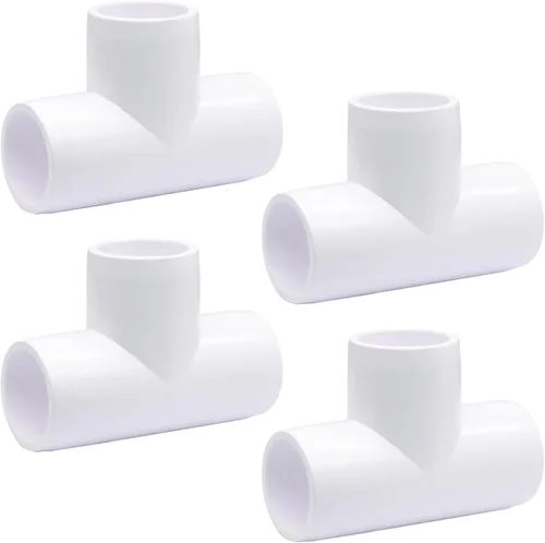 Vista 10 de Litoexpe 4 conectores de codo de PVC de 3 vías de 1/2 pulgada y 3 vías, conector de codo de grado para muebles, conector de tubería de tres vías