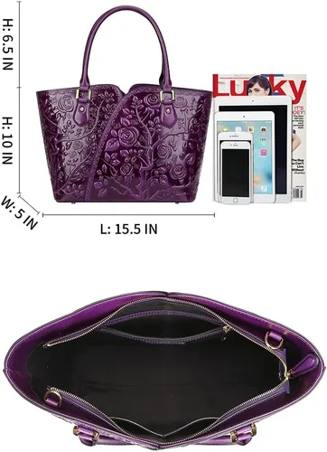 Vista 5 de PIJUSHI cartera floral, carteras de hombro, para mujer.