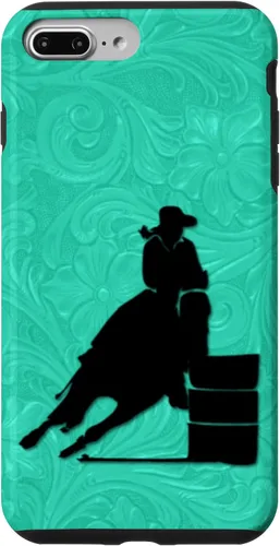 Vista 11 de iPhone 11 Barril Carreras Caballo En Turquesa Floral Estuche De Herramientas