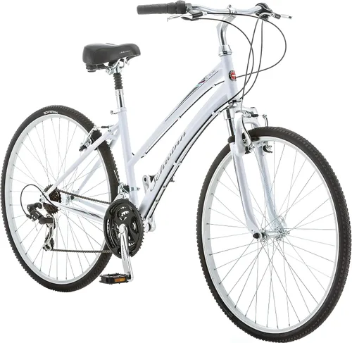 Vista 11 de Schwinn Network 1 Bicicleta híbrida, Bicicleta de 700c para hombres y mujeres, Bicicleta híbrida de 21 velocidades, marco de aluminio, horquilla