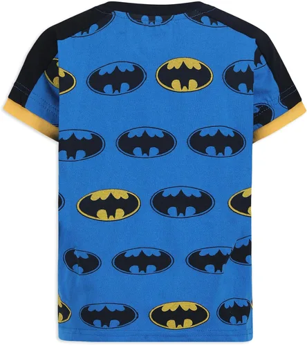Vista 5 de DC Comics Batman Boys - Paquete de 3 camisetas para niños pequeños y pequeños - AzulAmarilloGris