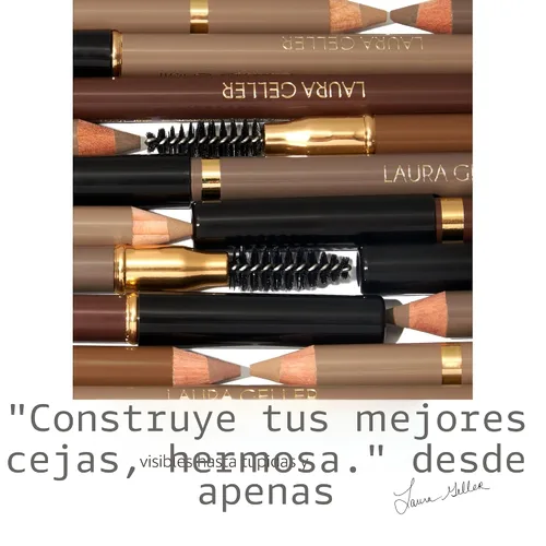 Vista 7 de LAURA GELLER NEW YORK Bravo Brows - Lápiz suave + cepillo, color rubio