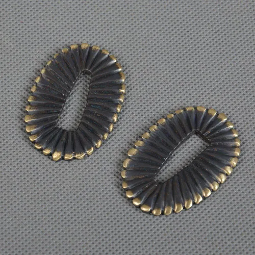 Vista 2 de Brass Sword Seppa Spacer for Japanese Samurai Swords Replacement 2 Pcs MN-NEWSEPPA