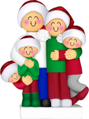 Vista 8 de Adorno personalizado para árbol genealógico 2024, bola de Navidad personalizada para familia de cuatro nietos