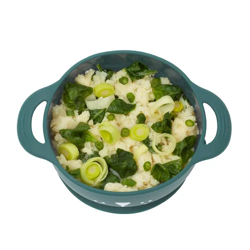 Vista 2 de Babymoov TAST'ISY - Juego de alimentación para bebés, cuenco de succión y cuchara de silicona no tóxica sin BPA (apto para microondas y lavavajillas)