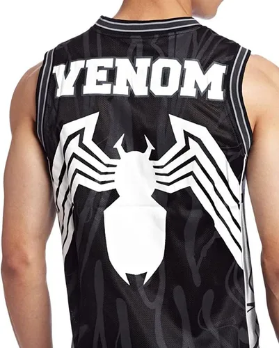 Vista 4 de Marvel Comics Venom Symbiote Alien Spider-Man - Camiseta de baloncesto para hombre