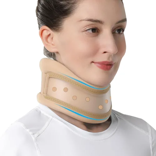 Vista 9 de VELPEAU Collarín para dolor de cuello y apoyo - Collar cervical suave para dormir en la cama, para roncar, dormir en posición vertical