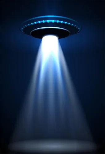 Vista 4 de Leyiyi Fondo de fotografía de 3 x 5 pies, telón de fondo de nave espacial OVNI Fiesta de Feliz Cumpleaños Avión Alien Luz Universo Viaje Espacio
