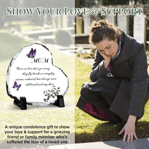 Vista 6 de Placas de condolencia, regalos para la pérdida de la madre duelo/dolor/regalo conmemorativo, decoración funeraria, letrero decorativo de recuerdo
