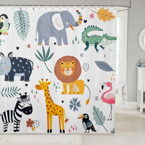 Vista 51 de Feelyou Cortina de ducha con diseño de gato para decoración de baño, bonita cortina de baño para puestos de bañeras, accesorios de baño divertidos