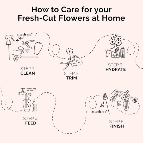 Vista 6 de FloraLife Finishing Touch - Spray de fórmula hidratante multinutriente para flores recién cortadas - 8 oz