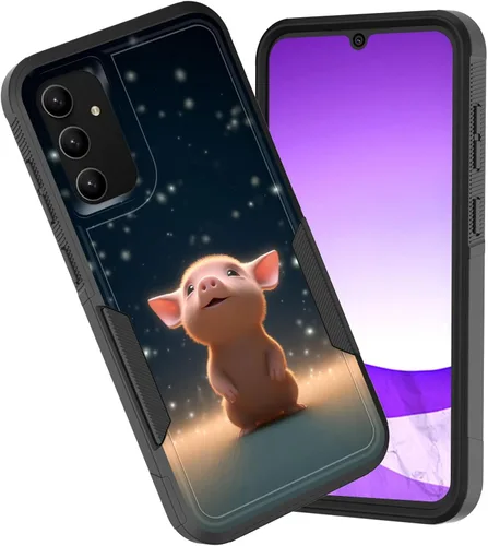 Vista 119 de Funda para Galaxy A15 5G, doble capa híbrida resistente a prueba de golpes, policarbonato duro, silicona suave, TPU, funda protectora para Samsung