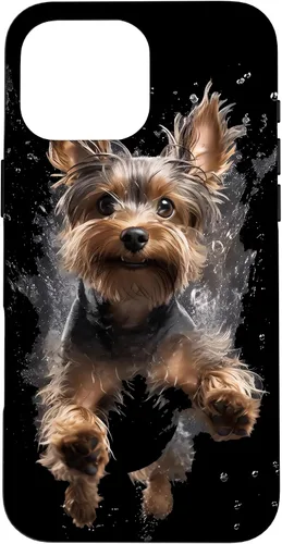 Vista 19 de Funda submarina para iPhone 16 Yorkshire Terrier buceo para perros