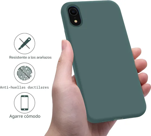 Vista 5 de OTOFLY Funda para iPhone XR, Protección contra Caídas de Grado Militar, Funda Protectora con Parachoques de Cuerpo Completo de Goma de Silicona