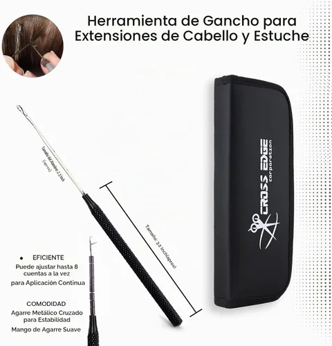 Vista 7 de Kit de Herramientas para Extensiones de Cabello Microlink Cuentas y Cinta Alicates Removedores de Extensiones de Cabello y Alicates para Engarzar