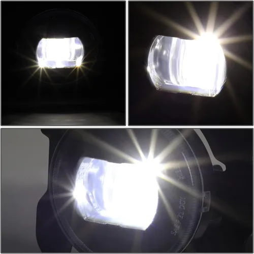 Vista 3 de DNA MOTORING FL-HAY-015-BK - Par de faros antiniebla de proyector LED completo compatibles con Kenworth T680 2011-2022, lente transparente negra