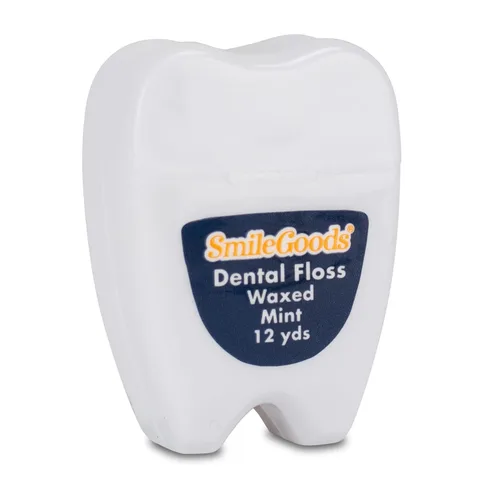 Vista 2 de SmileGoods - Hilo dental encerado de menta en forma de molar, 12 yardas, 144 por caja
