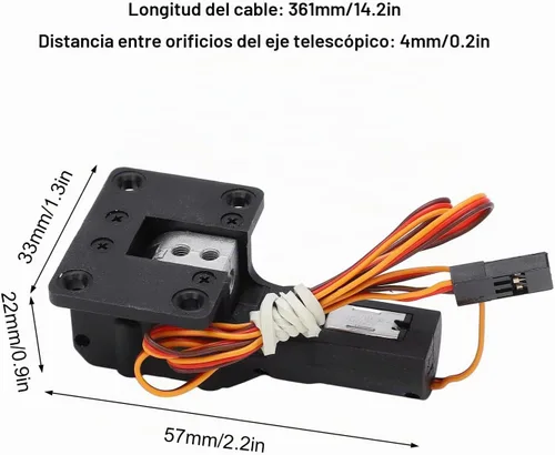 Vista 3 de Oumefar Tren de aterrizaje retráctil eléctrico Tren de aterrizaje retráctil eléctrico para 1.1M RC Plane Fixed Wing Aircraft RC Accesorios