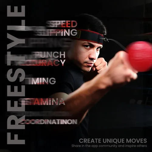 Vista 3 de YMX BOXING Ultimate Reflex Ball Set – 4 React Reflex Ball Plus 2 diademas ajustables, ideal para reflejos, sincronización, precisión, enfoque