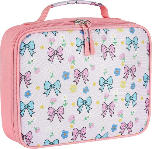 Vista 8 de Lonchera para niños, bonita bolsa de almuerzo aislada para niños, lonchera escolar impermeable, regalo para adolescentes y adultos, bolsa