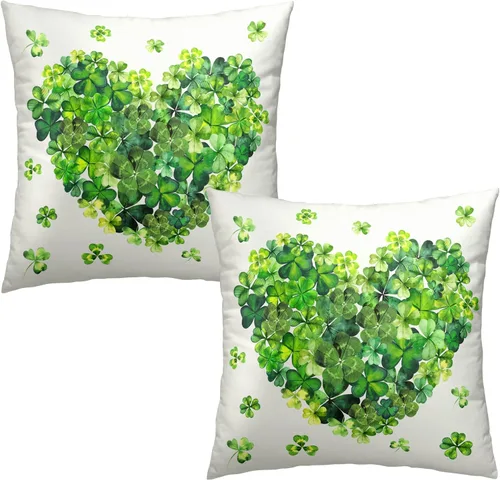 Vista 33 de Juego de 2 fundas de almohada patrióticas para exteriores, diseño de estrellas azules del 4 de julio, 16 x 16 pulgadas, fundas de almohada