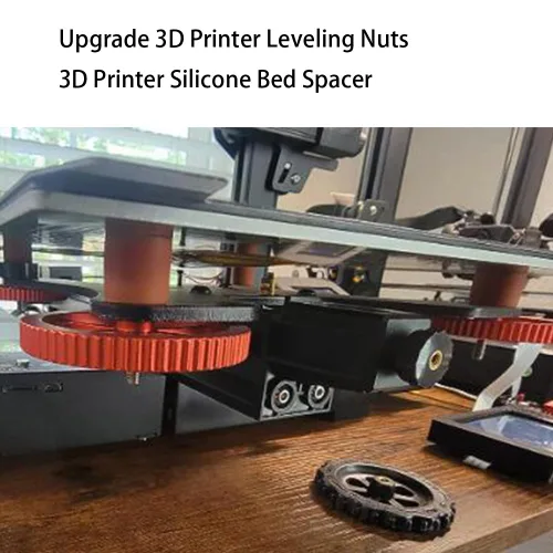 Vista 9 de Kit de nivelación de cama de impresora 3D, 5 espaciadores de cama de silicona Ender 3 y 4 tuercas de nivelación de cama Ender 3 S1/Ender 3, Ender 3