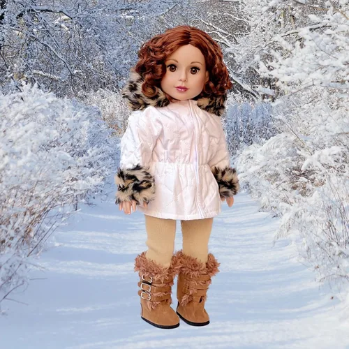 Vista 5 de Diversión de invierno: traje de 3 piezas para muñeca de 18 pulgadas