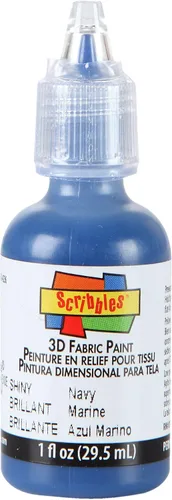 Vista 20 de Scribbles Pintura de tela 3D de 1 oz, color negro brillante