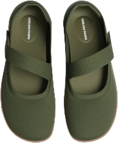 Vista 13 de DREAM PAIRS Zapatos planos Mary Jane de punta ancha para mujer Marrón