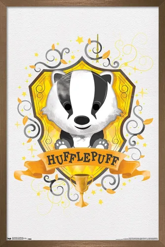 Vista 16 de Trends International Wizarding World: Harry Potter-Hufflepuff - Póster de pared, 14.725 x 22.375 pulgadas, versión enmarcada de madera de granero