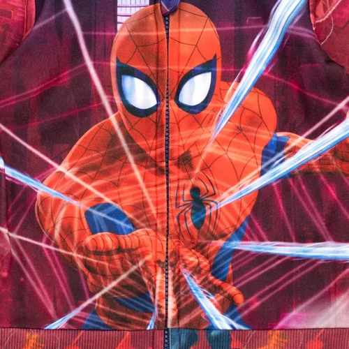 Vista 3 de Marvel Spider-Man - Sudadera con capucha de forro polar con cremallera para niños pequeños y grandes