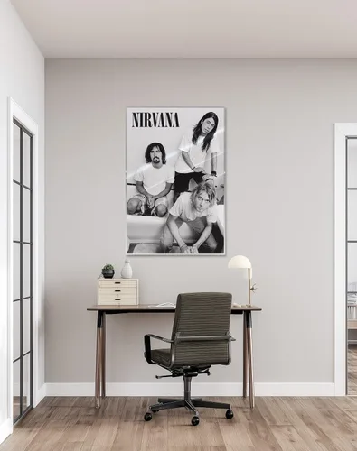 Vista 6 de POSTER STOP ONLINE Nirvana - Póster musical (B&W - Kurt, Krist & Dave) (tamaño: 24" x 36") (póster laminado)