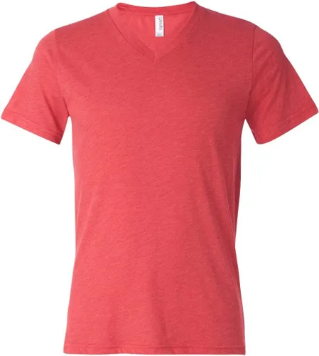 Vista 96 de Bella Canvas 3413c para hombre (1) Triblend verde + (1) Triblend rojo