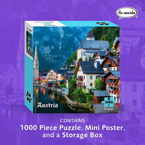 Vista 2 de Re-Marks Rompecabezas de Austria, rompecabezas grande de 1000 piezas para todas las edades