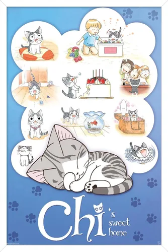 Vista 13 de Trends International Chi's Sweet Home - Póster de pared, 22.4 pulgadas de largo x 14.7 pulgadas, versión enmarcada en madera de granero