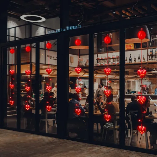 Vista 5 de 5 luces de corazón para ventana de San Valentín, decoración iluminada para el día de San Valentín, funciona con pilas, luces de fondo con gancho