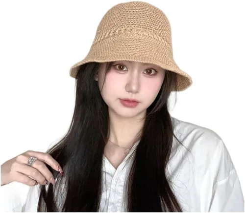 Vista 6 de Women's Fisherman Hat Wide Brim Breathable Sun Protection Beige