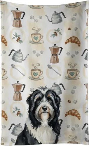 Vista 21 de Caroline's Treasures Afghan Hound - Toalla de cocina para barra de café, terciopelo frontal y lazo de algodón, lavable a máquina Sabueso afgano