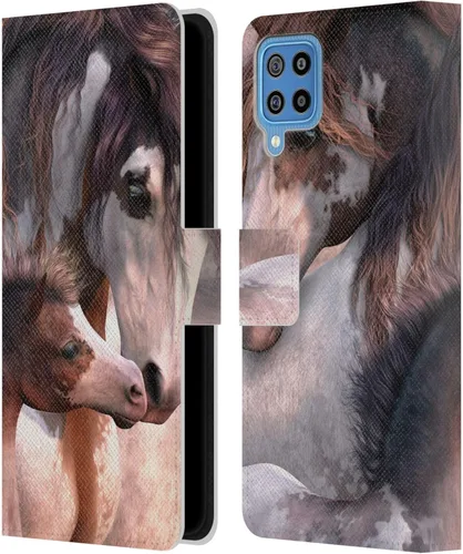 Vista 176 de Head Case Designs Officially Licensed Laurie Prindle A Morgan Christmas Western Stallion Leather Wallet Case Compatible with Samsung Galaxy A07 4G